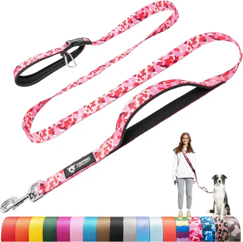 Miniatura 19 de TSPRO Correa táctica para perro, manos libres, resistente, ajustable, con mango acolchado y cierre de seguridad de metal para caminar, correr