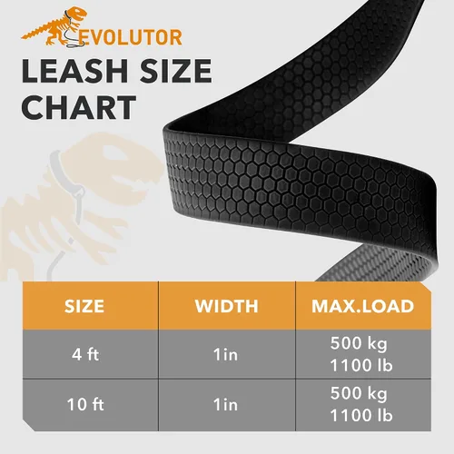 Miniatura 6 de COLLAR Evolutor - Correa para perro extra resistente de 4 pies, duradera para perros grandes, medianos y pequeños, fuerte para razas grandes, Negro