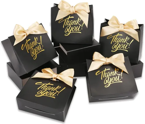 KPOSIYA Bolsas de regalo pequeñas, paquete de 50 bolsas pequeñas de agradecimiento de 4.5 x 1.8 x 3.9 pulgadas, bolsa de regalo para fiesta, cajas