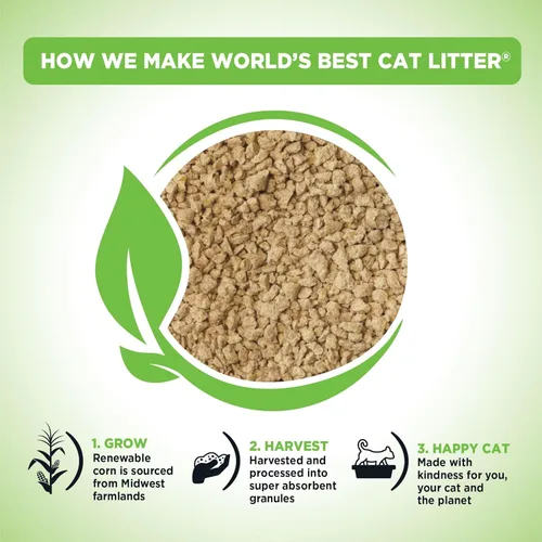 Miniatura 3 de WORLD'S BEST CAT LITTER Comfort Care sin perfume de 15 libras – Ingredientes naturales, aglutinación rápida, desechable, 99% libre de polvo