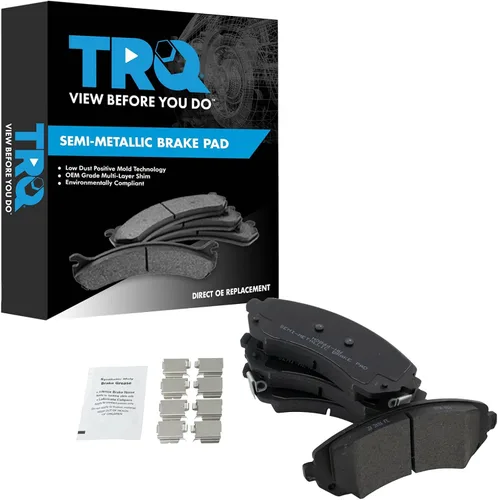 Miniatura 138 de TRQ Pastillas de freno delanteras semi metálicas compatibles con Ford Expedition 2018-2021 F-150 2018-2020 Lincoln Navigator 2018-2022