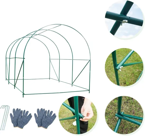 Miniatura 6 de Grezone Invernadero de Paso Mejorado Casa Verde con Puertas de Malla con Cremallera y 6 Ventanas de Malla Casa Cálida para Plantas de Plástico