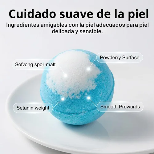 Miniatura 5 de Bombas de baño con caja de bolas de sal de juguete oceánico, regalos de Pascua, rellenos de cesta de Pascua de burbujas, rellenos de huevos de Azul
