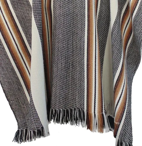 Miniatura 6 de Gamboa Alpaca Wool Poncho Men Panchos Mexican with Hood Adult Cowboy and Western Hippie Poncho para Hombre