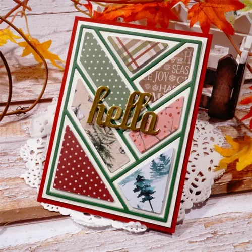 Miniatura 20 de Troqueles de corte para hacer tarjetas de papel, marco de fondo de Navidad 3D, plantillas de metal, herramientas de álbumes de recortes, plantilla