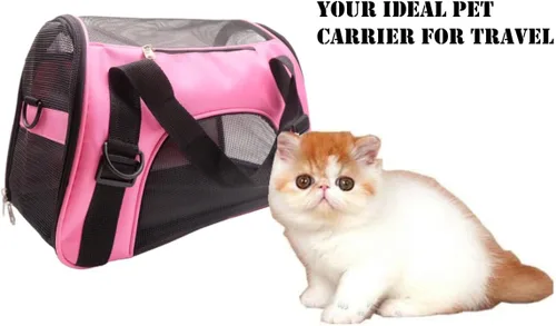 Miniatura 6 de ZaneSun Transportador para gatos, transportador de viaje para mascotas de lados suaves para gatos, perros y cachorros, bolsa plegable portátil