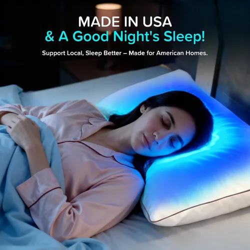 Miniatura 2 de puredown® Juego de 2 almohadas de plumas de ganso fabricadas en Estados Unidos, tamaño estándar, funda 100% algodón, almohadas de plumas para dormir