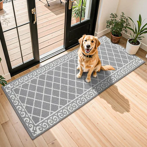 Miniatura 24 de HEBE Alfombra para Puerta Interior 20''x32'' Alfombras de Bienvenida Antideslizantes para Puerta Principal Alfombras Lavables para Zapatos Atrapa