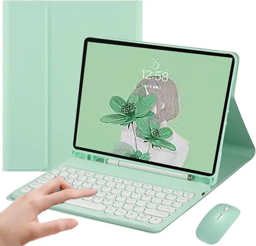Miniatura 15 de Funda de teclado para Galaxy Tab S10 Plus/S9 FE Plus/S9 Plus (12.4 pulgadas), Galaxy Tab con combinación de teclado y mouse, funda magnética Azul