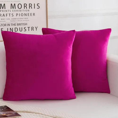 Miniatura 13 de Juego de 2 fundas de almohada decorativas de terciopelo, funda de cojín cuadrada suave para decoración del hogar para sala de estar, sofá o cama