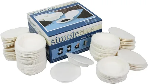 Filtros de café de repuesto para monodosis de café – Haga sus propios filtros – Paquete de 200 filtros desechables por Simple Cups