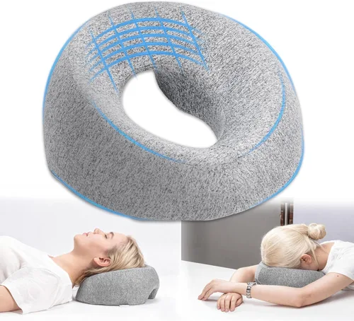 VUSIGN Almohada facial para masaje, reposacabezas de masaje para cama, almohada facial para dormir en el estómago, para recuperación de cirugía BBL