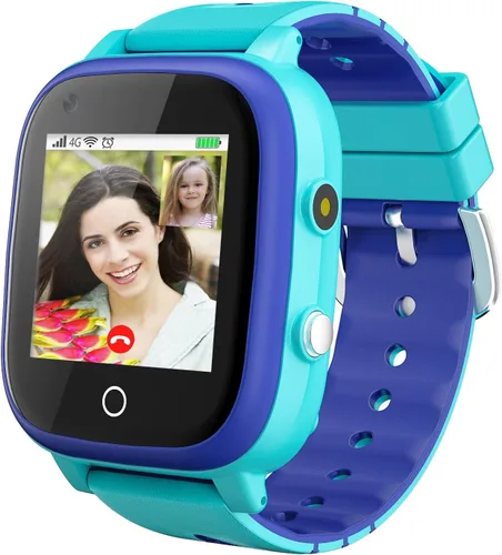 Miniatura 14 de OKYUK Reloj inteligente con GPS 4G para niñas y niños, IP67, impermeable, deportivo, reloj inteligente para niños, con cámara, WiFi, videollamada