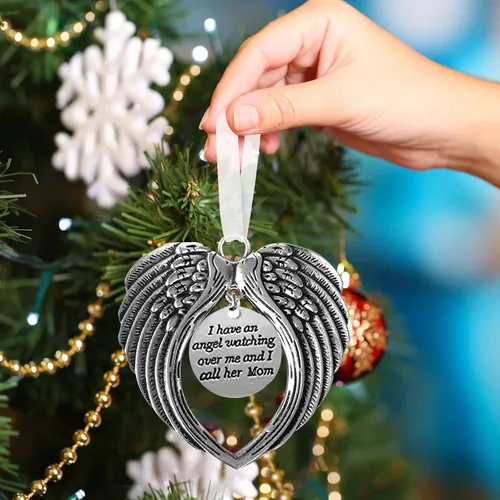 Miniatura 4 de Adorno conmemorativo de Navidad, Una parte de mi corazón está en el cielo, colgante para árbol de Navidad, regalos conmemorativos por pérdida