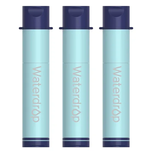 Waterdrop Paja de filtro de agua por gravedad, sistema de filtración de agua para campamento, purificador de agua de supervivencia para viajes,