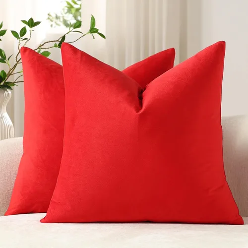 Miniatura 22 de Dezene - 2 fundas decorativas de terciopelo para almohada Hielo de vainilla