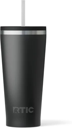 Miniatura 31 de RTIC Vaso Térmico Diario de 20 onzas de Acero Inoxidable Portátil con Aislamiento, Taza de Café de Viaje con Pajita, Forro de Cerámica, Tapa