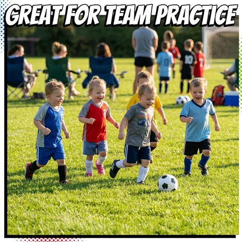 Miniatura 6 de PlayBolt Soccer Ball Size 2 with Pump - Black & White Training Practice & Match Ball for Kids & Toddlers (Pack of 1 or 4)
