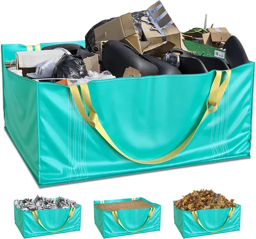 TidyFriend - Contenedor de basura para gestión de residuos con capacidad para hasta 2,500 libras, resistente, reutilizable y plegable, contenedor de