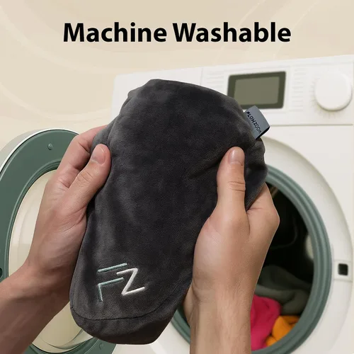 Miniatura 9 de FLOWZOOM Almohada inflable para el cuello para viajar en avión, almohada de avión con capucha en forma de H con 5 modos de repetición, inflado Negro