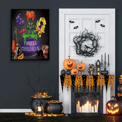 Miniatura 7 de WUSARPLY Kits de Pinturas de Diamantes para Adultos, Kits de Arte de Diamantes de Halloween Hocus Pocus Taladro Completo Puntos de Diamante Pintar