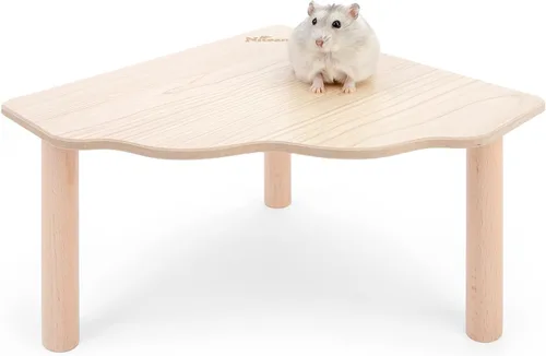 Miniatura 8 de Niteangel Plataforma de Juego de Madera para Hámsteres Enanos, Sírios, Jerbos, Ratones, Degus u Otras Mascotas Pequeñas