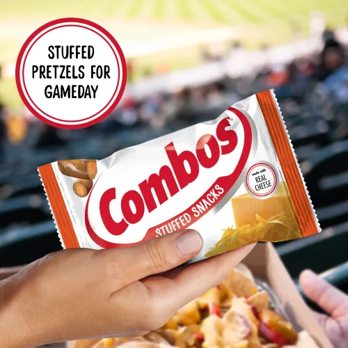 Miniatura 6 de Bolsas de aperitivos de pretzel y queso Cheddar COMBOS 1,8 onzas, paquete de 18, aperitivos horneados de pretzel y queso COMBOS Caja a granel