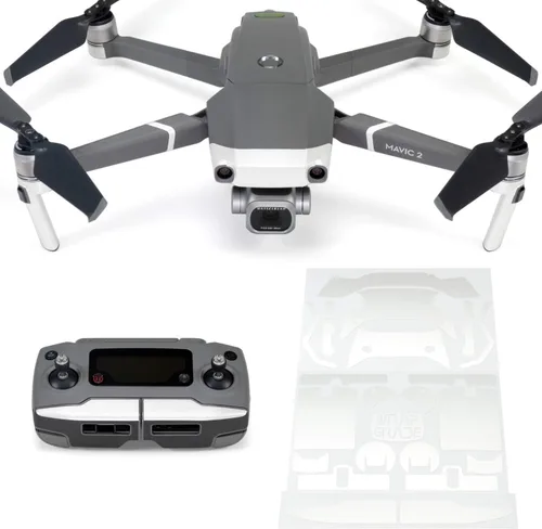 Miniatura 8 de Wrapgrade Poly Skin Compatible with DJI Mavic 2 Accent Color (Airforce Silver)