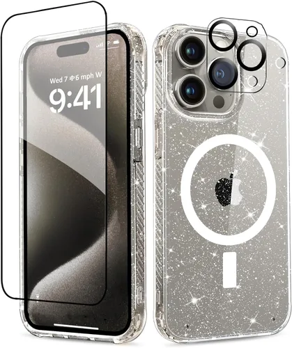 Miniatura 28 de MIODIK Compatible con Funda para iPhone Air, [Compatible con Magsafe] con Protector de Pantalla y Protección de Cámara Mejorada, Funda Protectora