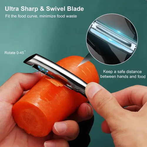Miniatura 4 de SUCCFLY Pelador de Patatas de Acero Inoxidable, Peladores de Verduras Premium para Cocina, Pelador de Frutas y Verduras, Pelador de Zanahoria