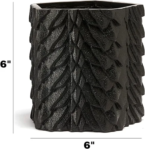 Miniatura 5 de GUTE Dragon Scales - Maceta y decantador – GOT, Fantasy I Plant and I Know Things – Jarrón de flores color mármol negro de 6 pulgadas – Dragón