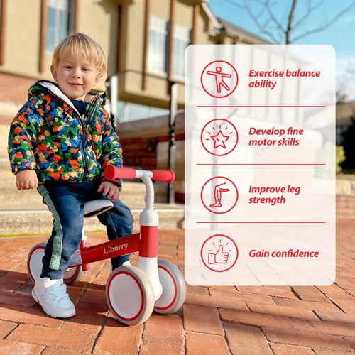 Miniatura 6 de Liberry Bicicleta de equilibrio para bebés con asiento ajustable, primer juguete para niños de 1 a 2 años, regalo de cumpleaños para niños y niñas