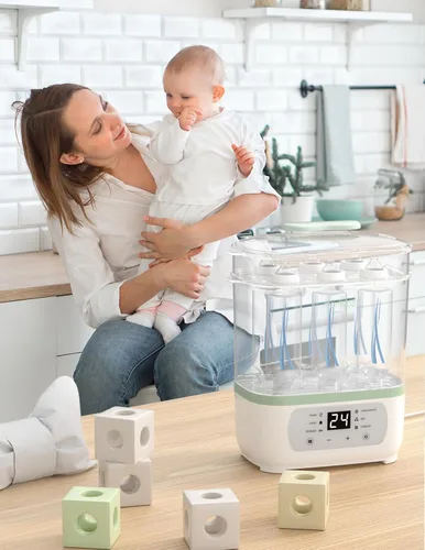 Miniatura 7 de Momcozy Esterilizador y secadora de biberones, esterilizador eléctrico de biberones de vapor 8 en 1 para biberones, artículos para bebés