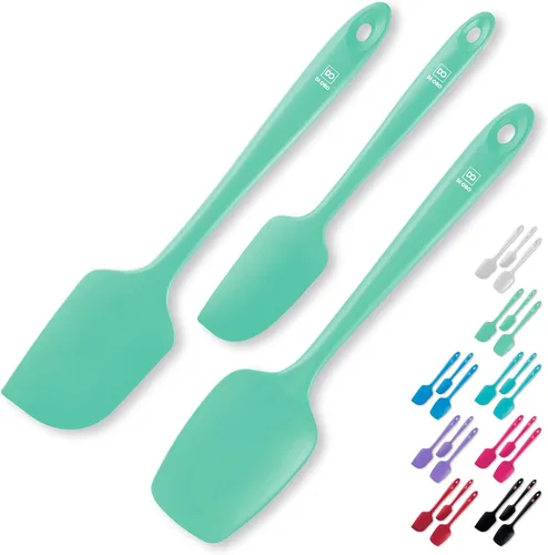 Miniatura 13 de DI ORO juego de espátulas de silicona - espátulas de cocina de goma para hornear, cocinar y mezclar - espátulas de raspador de silicona resistentes