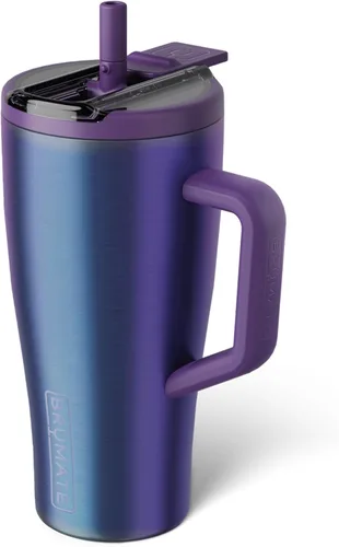 Miniatura 111 de BrüMate Era Flip - Vaso de 30 onzas con tapa con pajilla cubierta 100 % a prueba de fugas, popote higiénico cubierto, botella de agua de acero