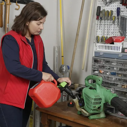 Miniatura 3 de Scepter FR1G152 - Recipiente de combustible con boquilla SmartControl a prueba de derrames y extensor de boquilla adicional de regalo, bidón rojo
