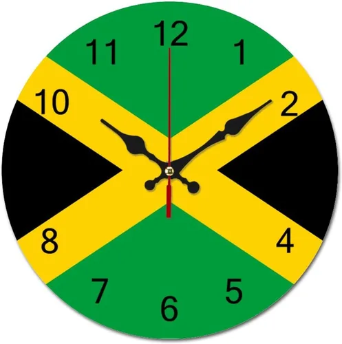 Miniatura 8 de The Flag of Cashmir - Reloj decorativo patriótico, funciona con pilas, 9 pulgadas, silencioso, sin tictac, números arábigos, decoración moderna