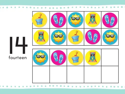Miniatura 5 de hand2mind Contadores de matemáticas de diez marcos de temporada para niños, fichas de contador de matemáticas para contar y clasificar
