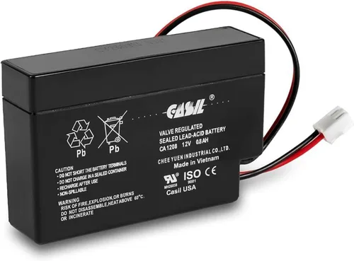 Casil Batería recargable de ciclo profundo sellada AGM de 12V 0.8Ah para CP1208 DJW12-0.8 LP12-0.8 NP0.8-12 PS-1208 SLA1000 UB1208 TP12-0.8