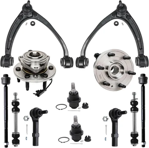 Miniatura 206 de Detroit Axle - Kit de nudillos de dirección delantera izquierda para Ford Edge Lincoln MKX 07-10, cojinete de rueda del lado del conductor, nudillo