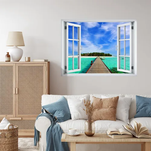 Miniatura 18 de wall26 Adhesivo de pared extraíble/mural de pared Spring on the Plains Creative Window View Decoración de pared - 36 x 48 pulgadas Primavera