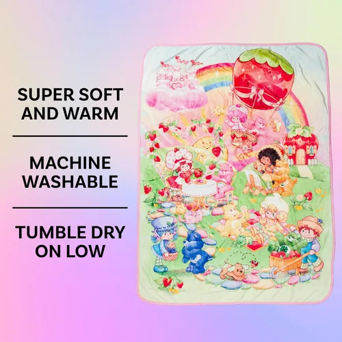 Miniatura 3 de Silver Buffalo Care Bears and Strawberry Shortcake - Manta de forro polar de 45 x 60 pulgadas, manta suave y acogedora, 250 GSM