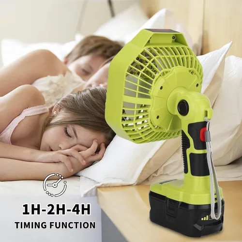 Miniatura 5 de Taingwei Ventilador inalámbrico con control remoto para batería Ryobi de 18 V, ventilador portátil con 3 ajustes de velocidad de eficiencia