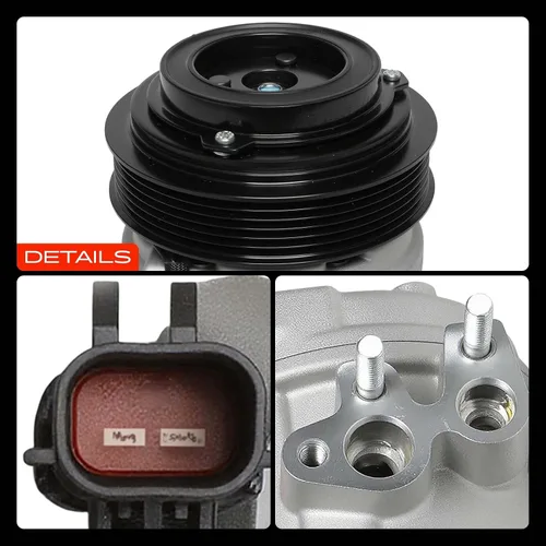 Miniatura 9 de A-Premium Compresor de aire acondicionado de CA con embrague compatible con Jeep Grand Cherokee 2005-2007, Commander 2006-2007 y Dodge Durango
