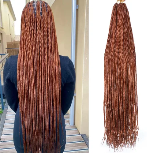 Miniatura 70 de XTREND 10 Pulgadas 6 Paquetes Trenzas de Caja de Ganchillo Cabello Pre-anudado Sin Nudos Bobo Trenzas de Caja 3X Extensiones de Cabello Trenzado 1b#