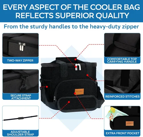 Miniatura 3 de Portable Soft Cooler Bag - 24/60 Can Insulated Camping Cooler, Leakproof Collapsible Soft Sided Cooler for Drink, Suitable for Picnic, Beach