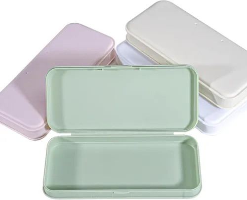 Lokyango Caja personal de almacenamiento de plástico de 4 piezas para uñas, caja de almacenamiento de implementos de uñas, caja organizadora, caja