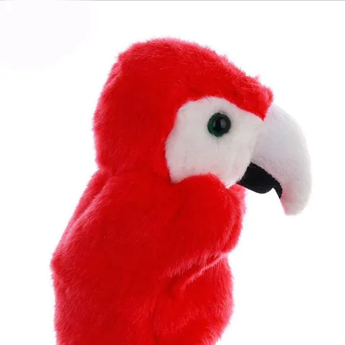 Miniatura 4 de Títeres de mano de loro de peluche, pájaros, animales de peluche, juguetes para imaginativo, juego de simulación, narración de cuentos, rojo