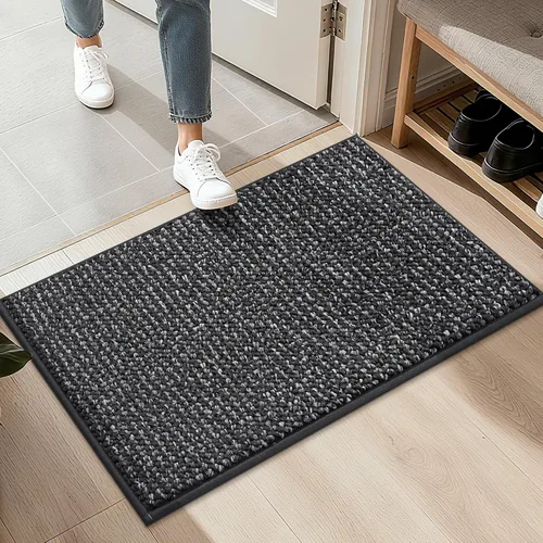 Miniatura 11 de BEQHAUSE Alfombra de Entrada de 20"x32" Tapete Interior para Puerta Antideslizante Lavable, Alfombras de Pasillo Absorbentes y Resistentes a Manchas