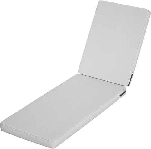 Chaise Lounge - Cojines para muebles de patio al aire libre | Cojines para sillas de patio resistentes al agua de 72 x 21 pulgadas | Cojines Gris